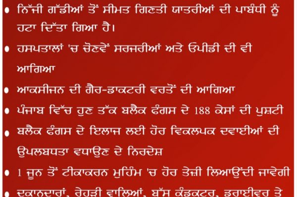 CM ਕੈਪਟਨ ਦਾ ਵੱਡਾ ਫ਼ੈਸਲਾ- 10 ਜੂਨ ਤਕ ਜਾਰੀ ਰਹੇਗਾ ਮਿੰਨੀ ਲਾਕਡਾਊਨ, ਪੜ੍ਹੋ ਨਵੀਆਂ Guidelines
