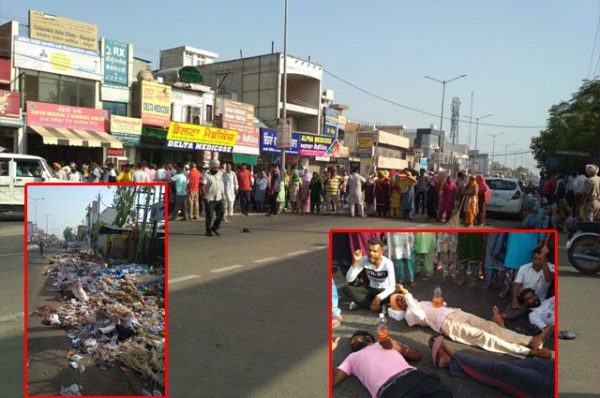 ਸੰਗਰੂਰ ‘ਚ ਸਫ਼ਾਈ ਸੇਵਕ ਵਲੋਂ ਪੈਟਰੋਲ ਦੀਆਂ ਬੋਤਲਾਂ ਲੈ ਕੇ ਪ੍ਰਦਰਸ਼ਨ