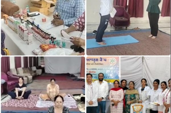 ਸ਼੍ਰੀ ਗੀਤਾ ਮੰਦਰ, ਅਰਬਨ ਸਟੇਟ ‘ਚ ਫਰੀ ਆਯੂਸ਼ ਕੈਂਪ ਦਾ ਆਯੋਜਨ, 878 ਮਰੀਜ਼ਾਂ ਦੀ ਜਾਂਚ ਅਤੇ ਮੁਫ਼ਤ ਦਵਾਈ ਵੰਡ