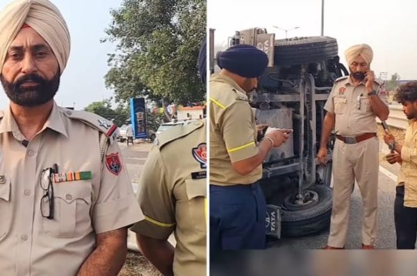 ਫਿਲੌਰ-ਲੁਧਿਆਣਾ ਹਾਈਵੇ ‘ਤੇ ਸੇਬਾਂ ਨਾਲ ਭਰਿਆ ਟਰੱਕ ਉਲਟਿਆ, ਵੱਡਾ ਹਾਦਸਾ ਟਲਿਆ