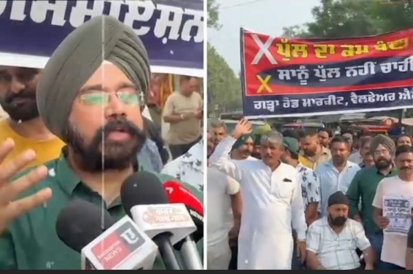 ਗੜ੍ਹਾ ਰੇਲਵੇ ਫਾਟਕ ’ਤੇ ਫਲਾਈਓਵਰ ਦੇ ਵਿਰੋਧ ’ਚ ਦੁਕਾਨਦਾਰਾਂ ਦਾ ਰੋਸ ਮਾਰਚ, ਦੁਕਾਨਦਾਰਾਂ ਨੇ ਕਿਹਾ—ਆਰਓਬੀ ਬਣਨ ਨਾਲ ਕਾਰੋਬਾਰ ਹੋਵੇਗਾ ਪ੍ਰਭਾਵਿਤ, 25 ਹਜ਼ਾਰ ਲੋਕਾਂ ਦੇ ਬੇਰੁਜ਼ਗਾਰ ਹੋਣ ਦਾ ਜਤਾਇਆ ਖਦਸ਼ਾ